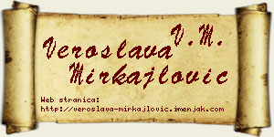 Veroslava Mirkajlović vizit kartica